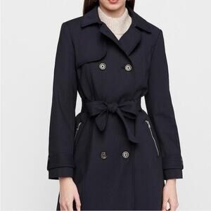 Express Black Trench Coat in Size Small